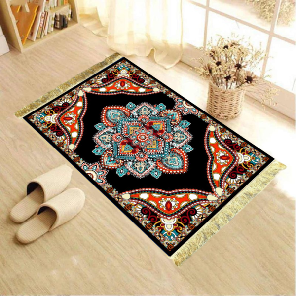 LESTER Traditional Floral Red Prayer Rug